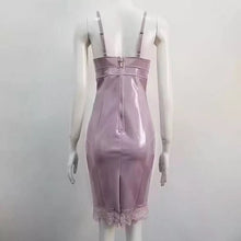 Lilac Latex Backless Dress