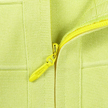 Green Lime V Neck Bandage Dress