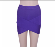 Bandage Purple Mini Skirt