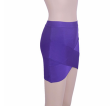 Bandage Purple Mini Skirt
