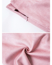 Suede pink skirt