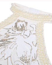 Sequined Pearl Tassels Embellished Dress