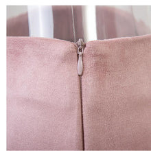 Suede pink skirt