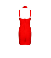 Bandage Choker Red Dress