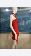 Bandage Choker Red Dress